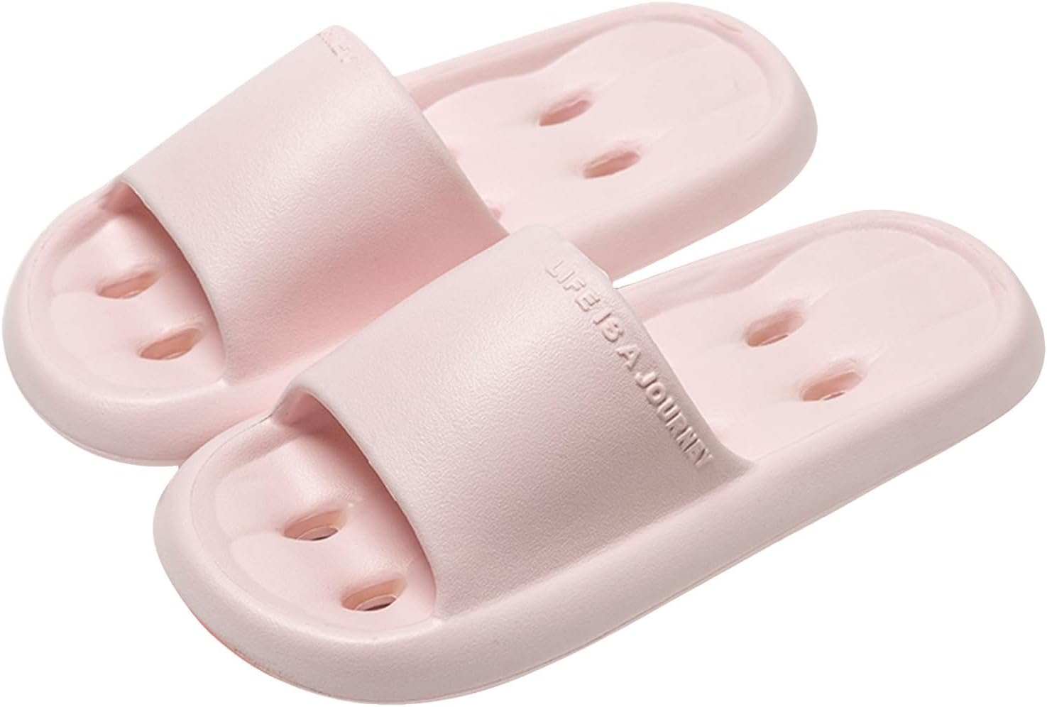 

Душевые тапочки Быстро сохнущие Нескользящие Удобные Пляжные тапочки для дома Мужские и женские Нескользящие сандалии Generic, розовый