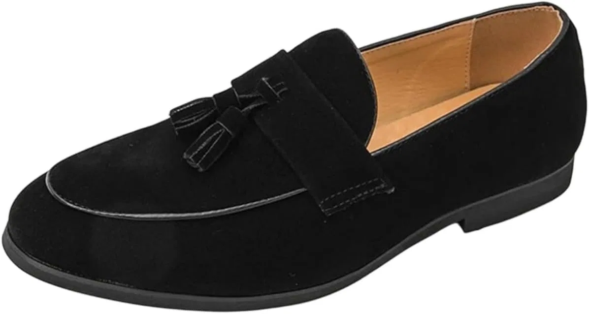 Лоферы мужские замшевые, Tassel, New5