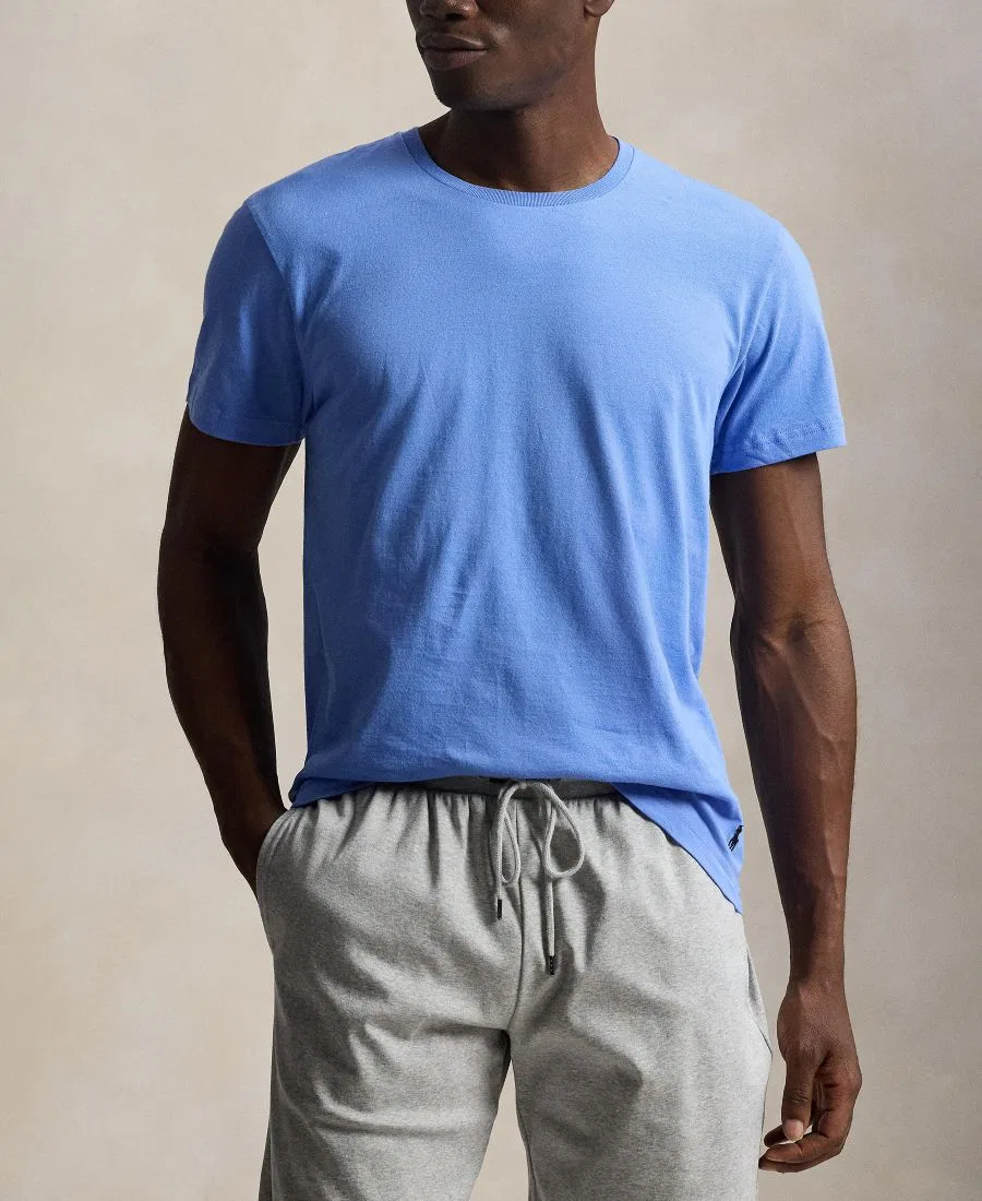 Комплект из 3 классических хлопковых мужских маек с круглым вырезом Polo Ralph Lauren, синий/оранжевый — фото 3