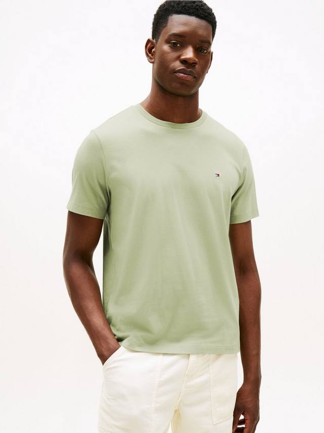 

Футболка с вышивкой флага и круглым вырезом Tommy Hilfiger, Earth Sage