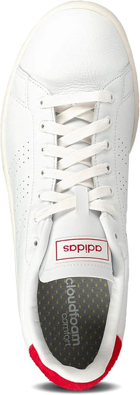 Кроссовки Adidas Herren Advantage Tennisschuhe, Ftwr White Scarlet — фото 2