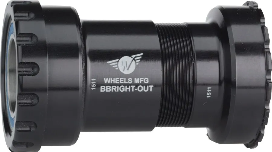 

BBRight наружная резьба совместимый каретка с подшипниками ABEC-3 для шатунов Shimano 24 мм Wheels Manufacturing, Black