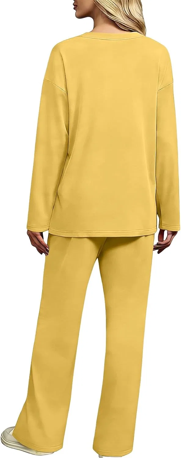 Спортивный костюм женский V-образный вырез, Generic, 01-yellow — фото 4