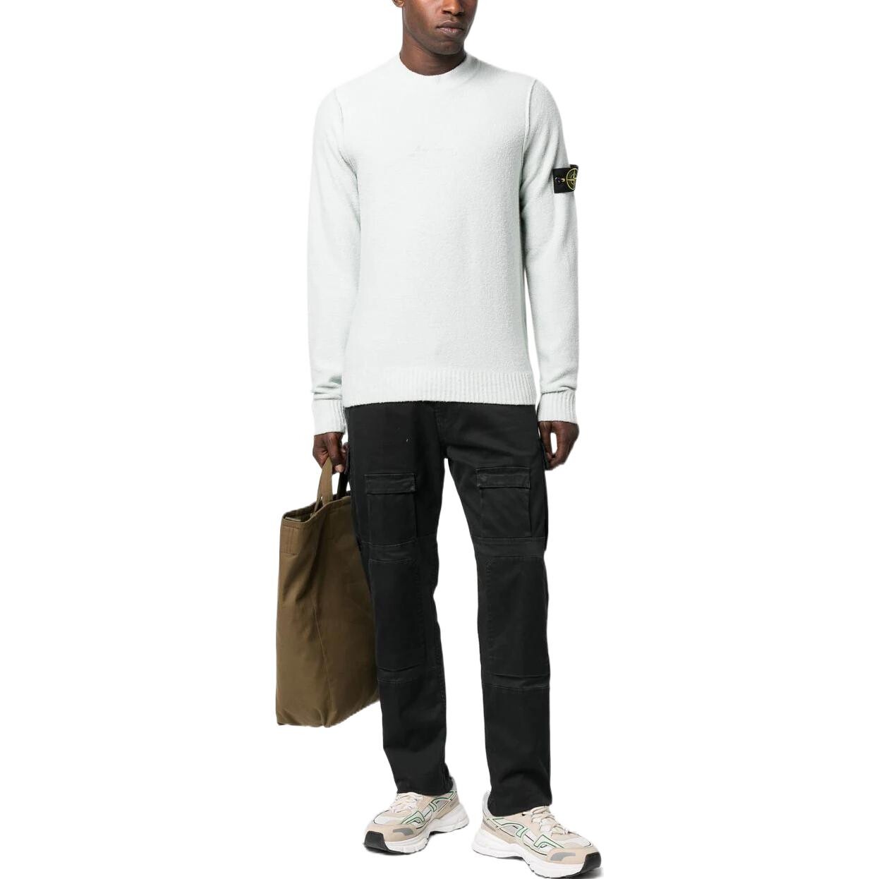 Свитер мужской Stone Island, белый — фото 2