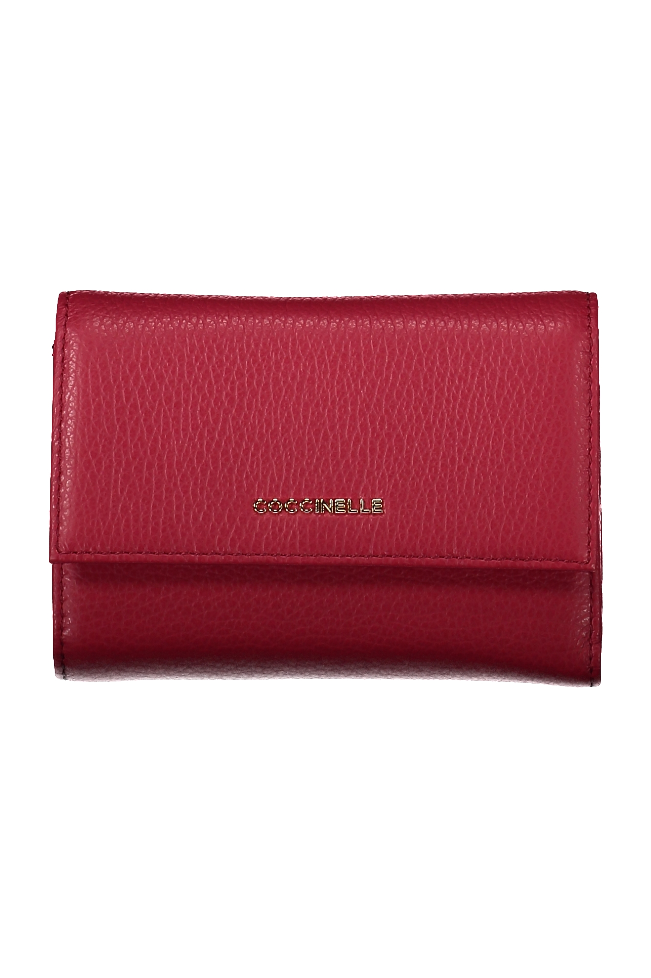 

Женский кошелек Coccinelle из зернистой кожи с 3 отделениями, красный
