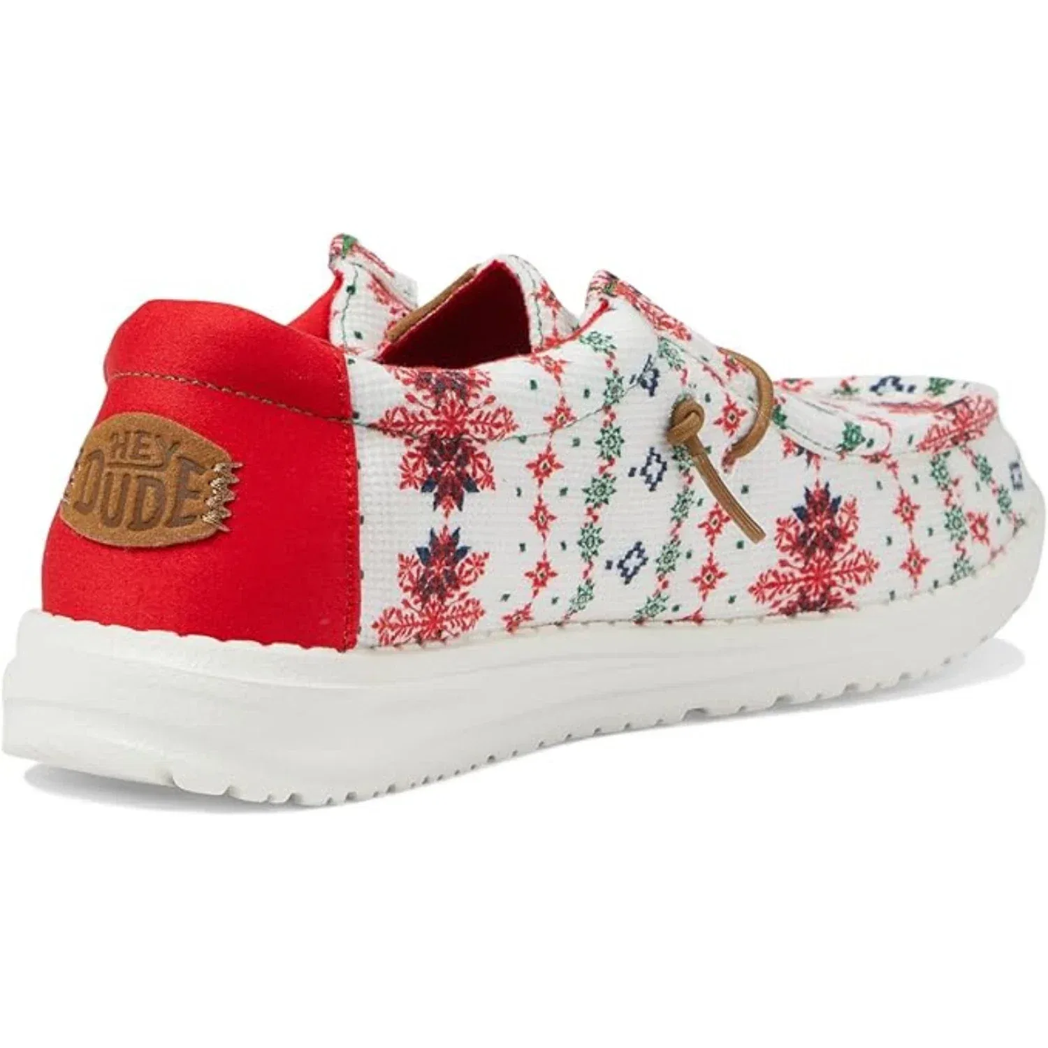 Youth Hey Dude Wally Ugly Sweater White Multi Slip On Casual Shoes ZOGG586 — фото 4