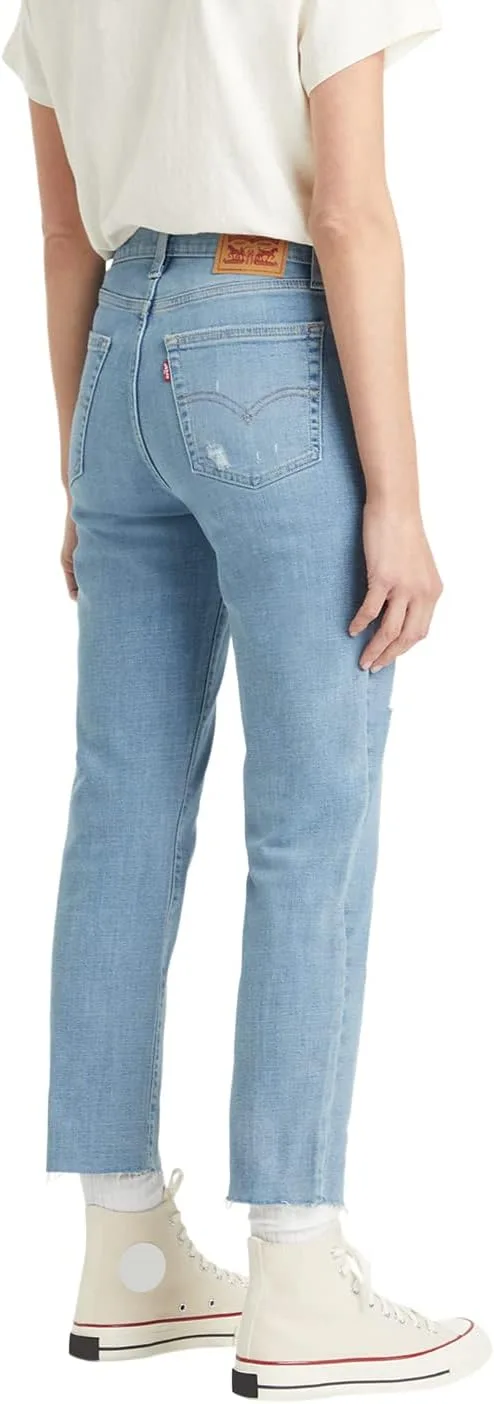 Levi's Women's 724 джинсы с высокой посадкой прямого кроя, светло-индиго — фото 3