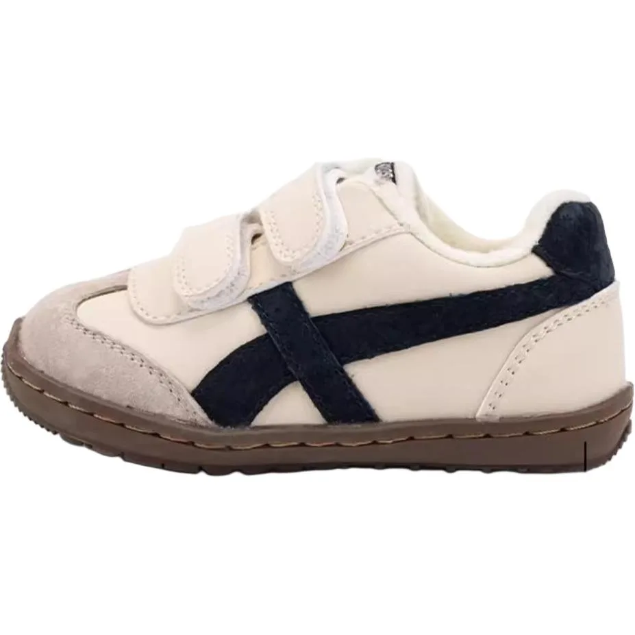 Детские противоскользящие кроссовки low top QINUOSHU, бежевый