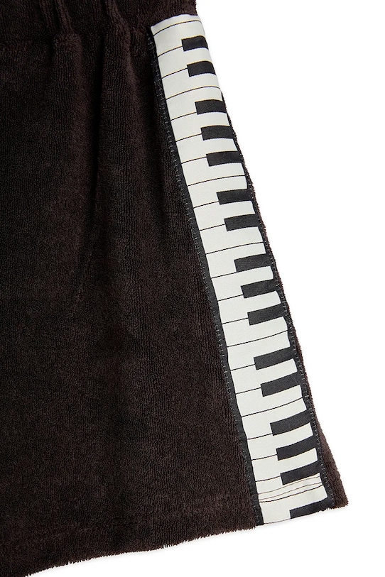 Детские хлопковые шорты Piano terry Mini Rodini, черный — фото 4