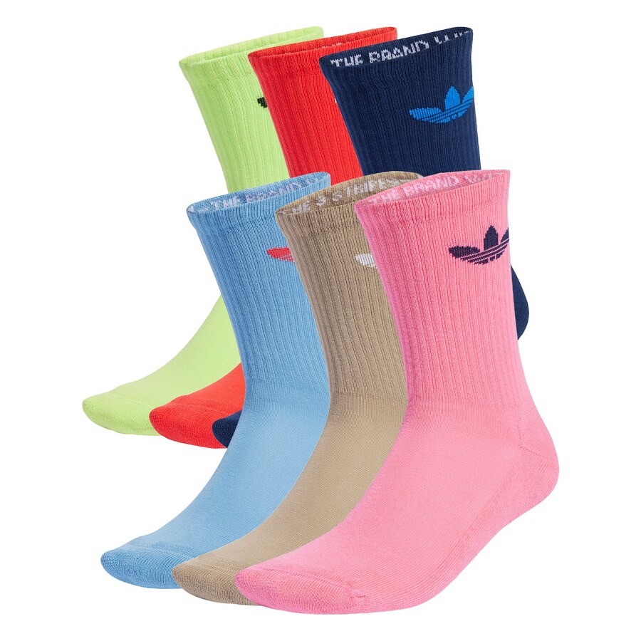 

Носки ADIDAS ORIGINALS Trefoil Cushion, цвет Navy/Light blue/Brocade/Light green/Light pink/Red