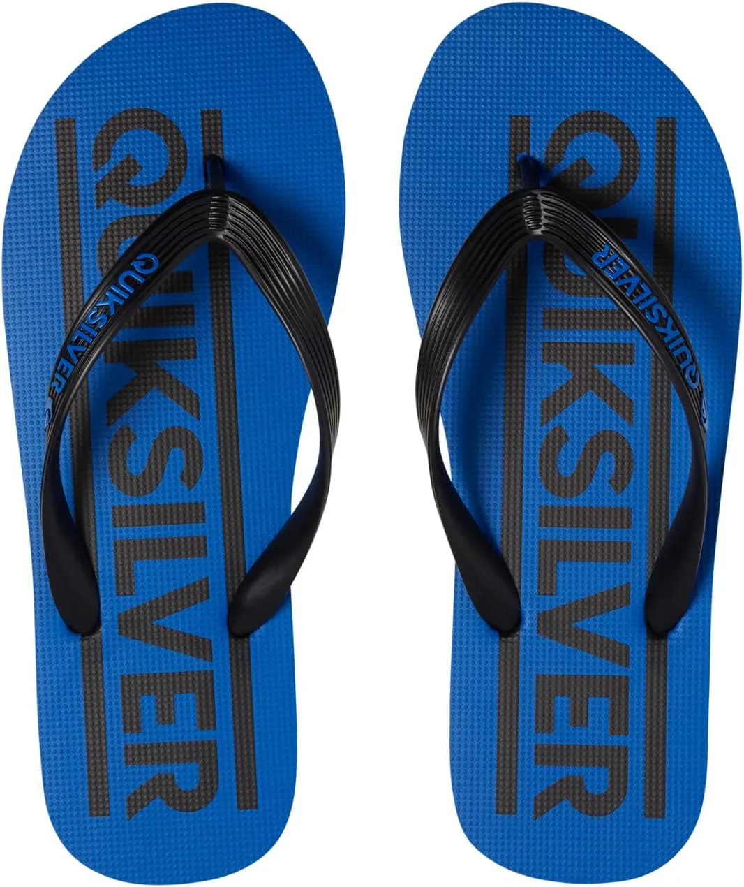 Мужские тапочки для душа и плавания. Логотип Quiksilver Java, черный/синий — фото 3