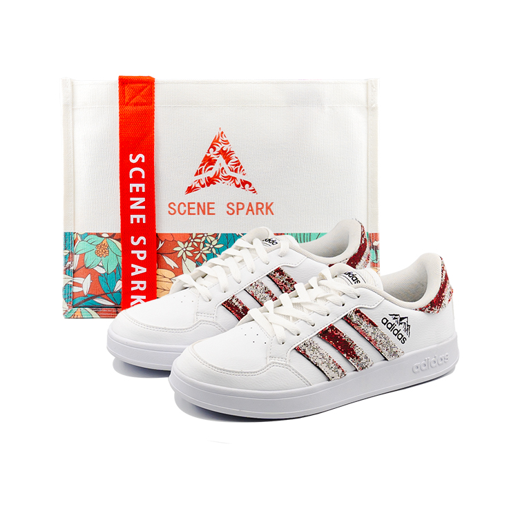 

Adidas Neo Низкие противоскользящие износостойкие кроссовки для скейтбординга Breaknet, мужские, белые, красные