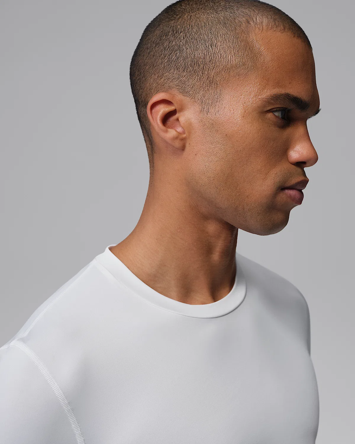 Мужская длинная базовая футболка Dri-FIT Jordan Sport, White/Black — фото 3