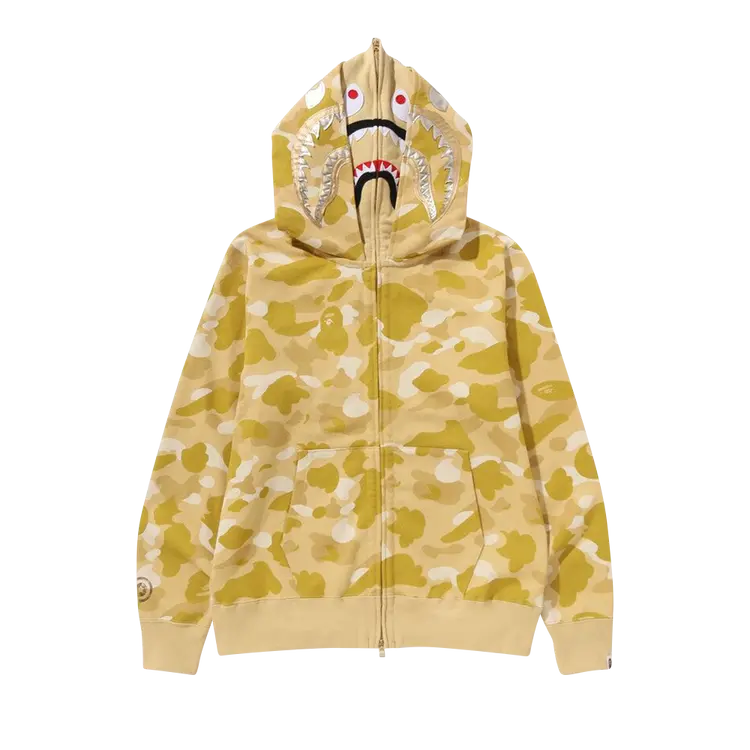 

Худи BAPE Color Camo Double Shark Full Zip 'Yellow', желтый