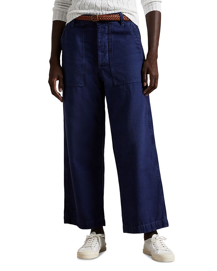

Широкие укороченные брюки Lauren Ralph Lauren, синий