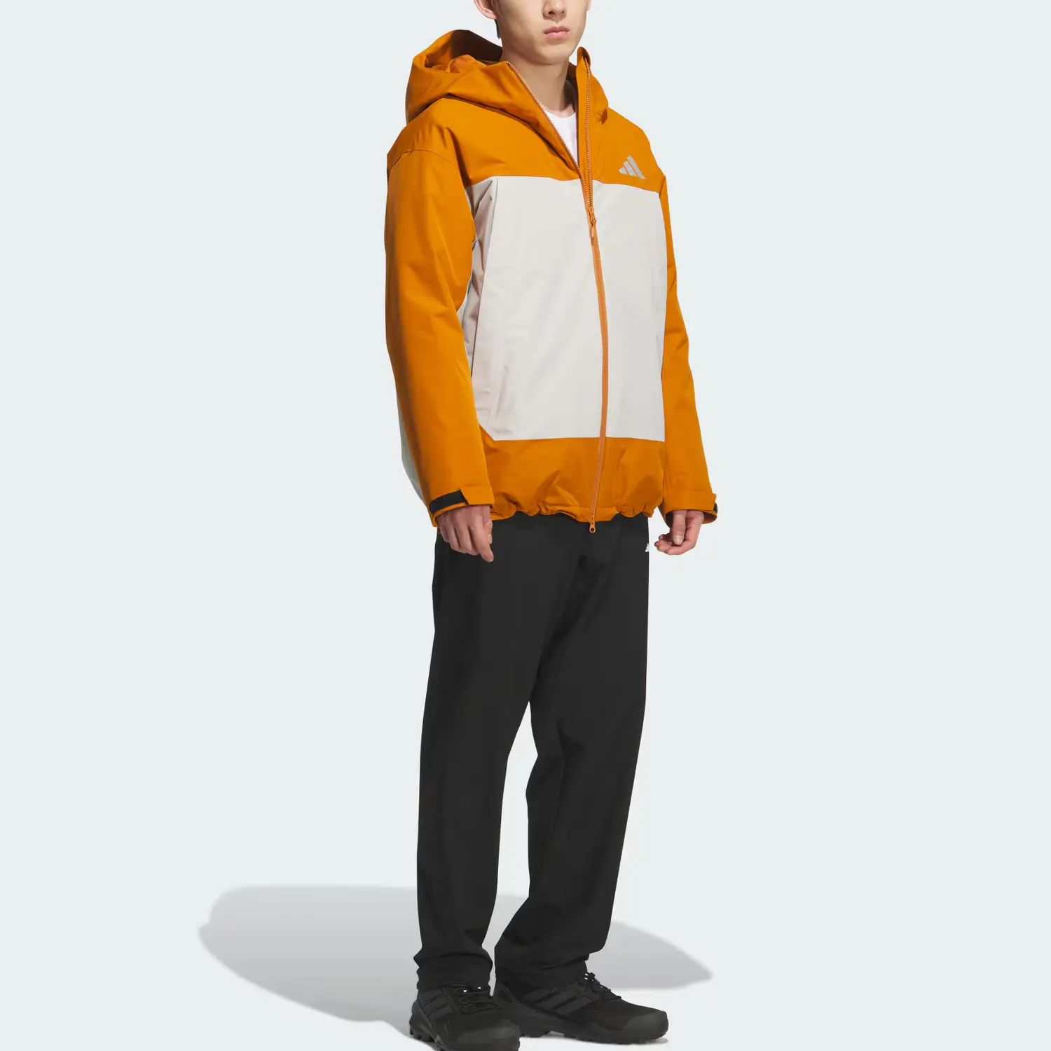 Куртка ветровка unisex Terre FW25 для походов waterproof, windproof, устойчивая к истиранию, термо Adidas, коричневый — фото 3