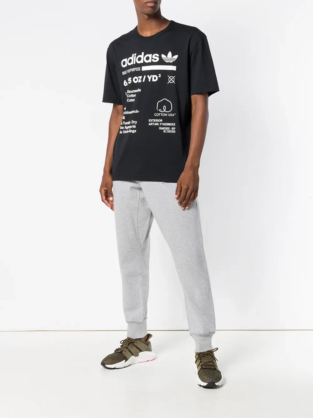 Спортивные брюки свободного кроя Adidas, серый — фото 2
