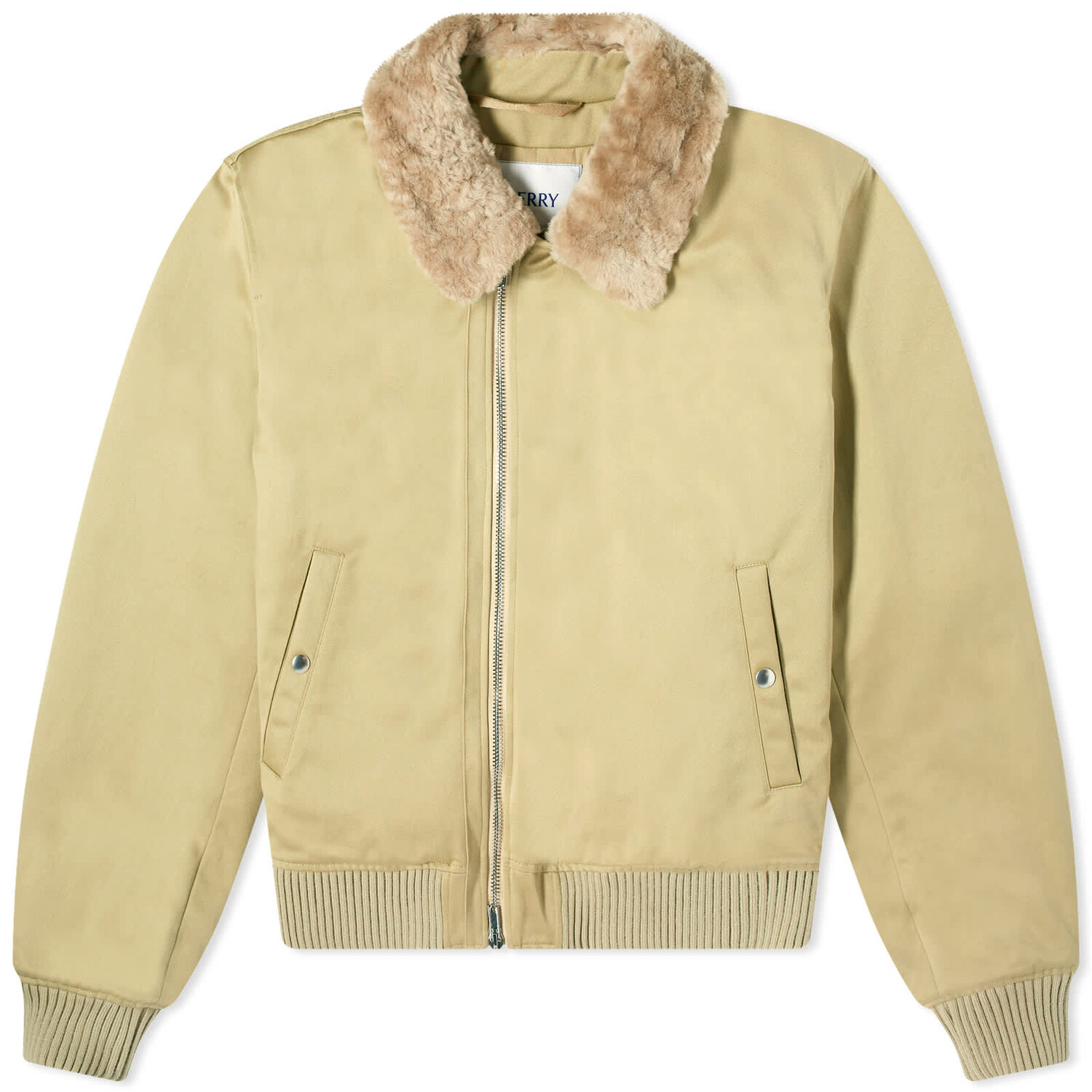 

Куртка Burberry Shearling Bomber, цвет Hunter