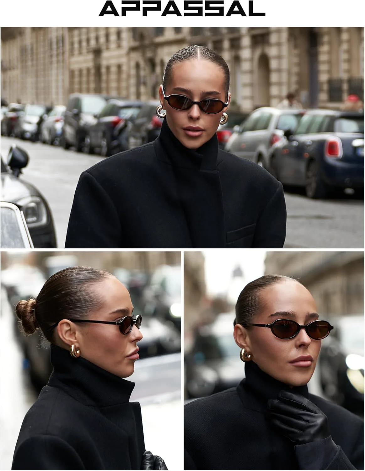 

Ретро овальные солнцезащитные очки для женщин и мужчин, винтажные поляризованные, дизайнерские солнцезащитные очки 90-х годов AP3753 Appassal, Dark Tortoise/Grey