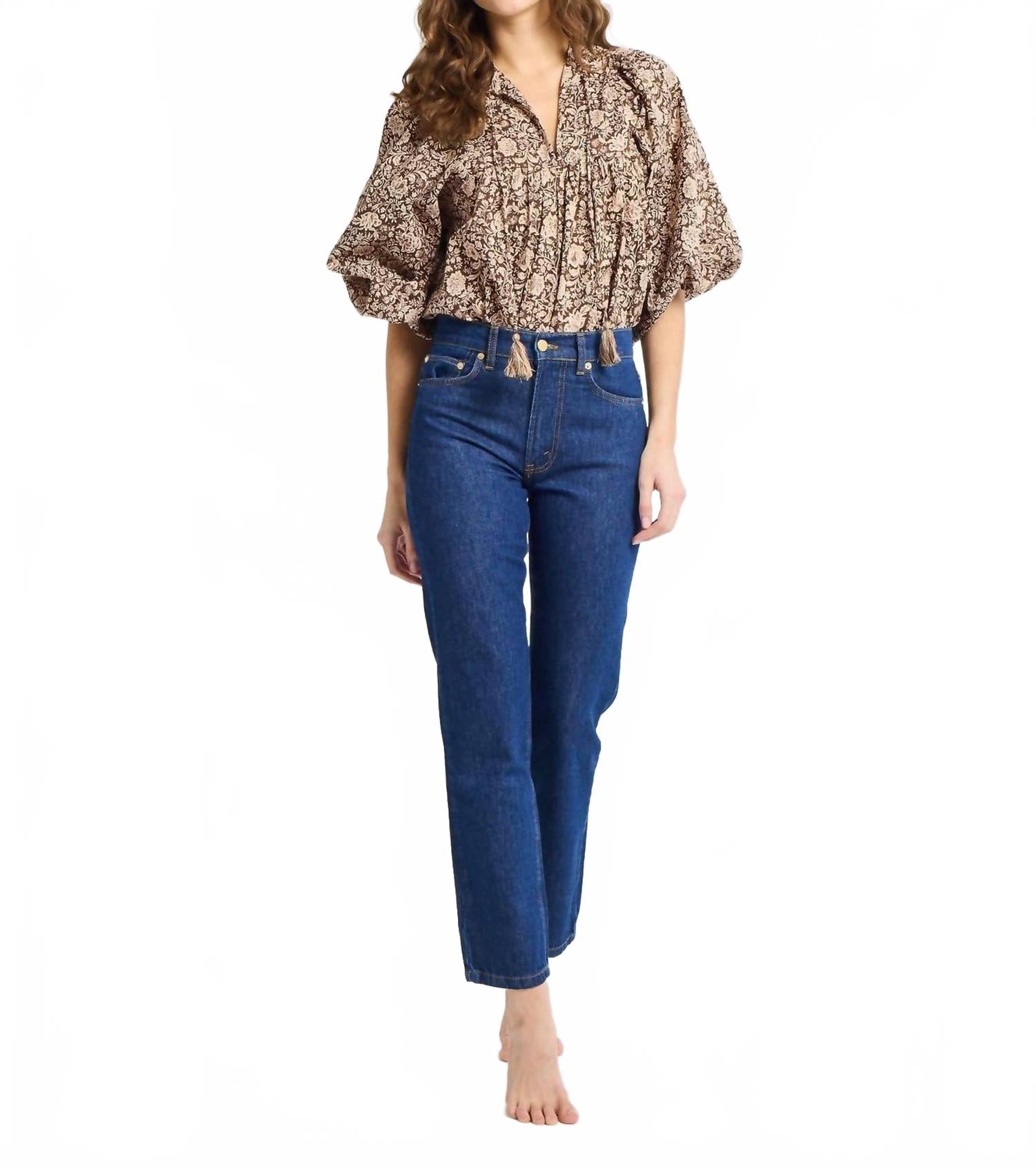 

Топ Charlie Floral в цвете какао MILLE, cocoa floral