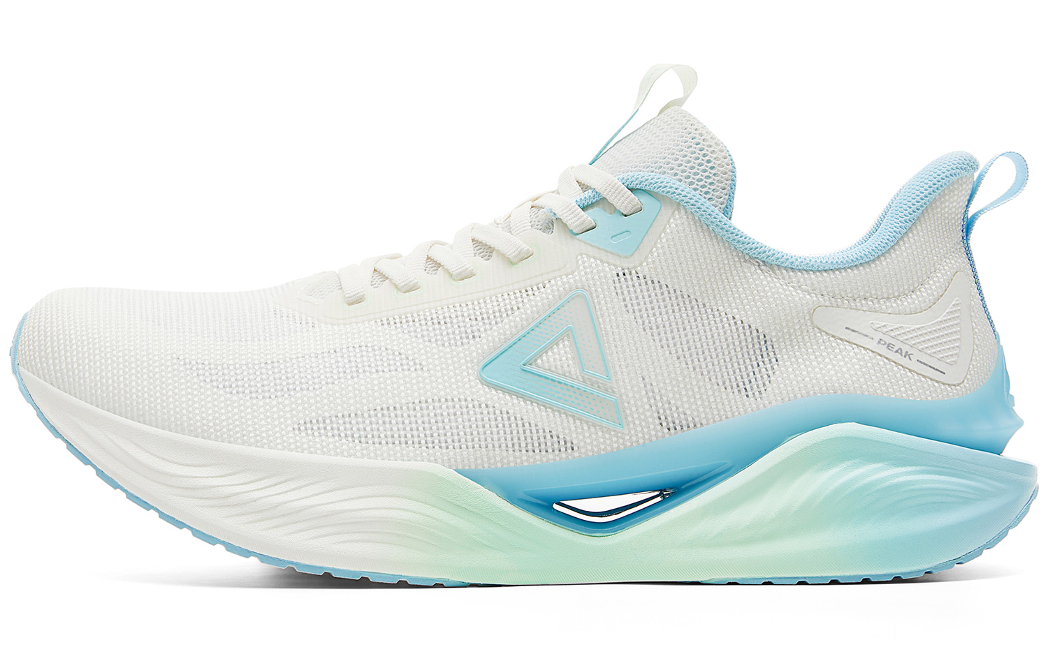 

PEAK Легкие износостойкие кроссовки Rebound Low Top для бега, мужские, молочно-бело-голубые