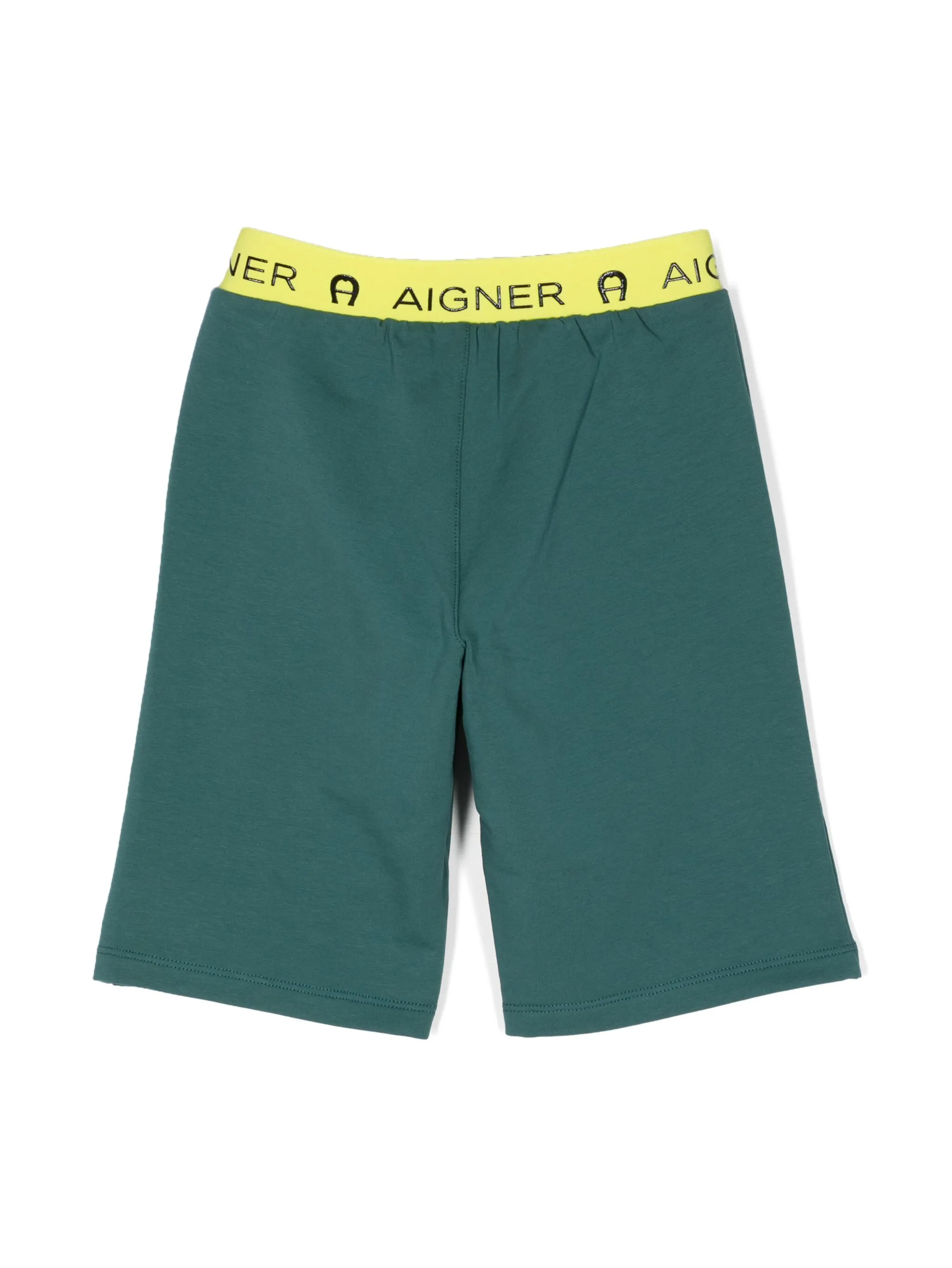 Шорты с вышитым логотипом Aigner Kids, зеленый — фото 2