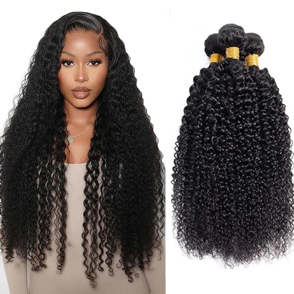 Натуральные волосы для наращивания «Curly Wave Bundles» 3 x 100 г Poutpoutm