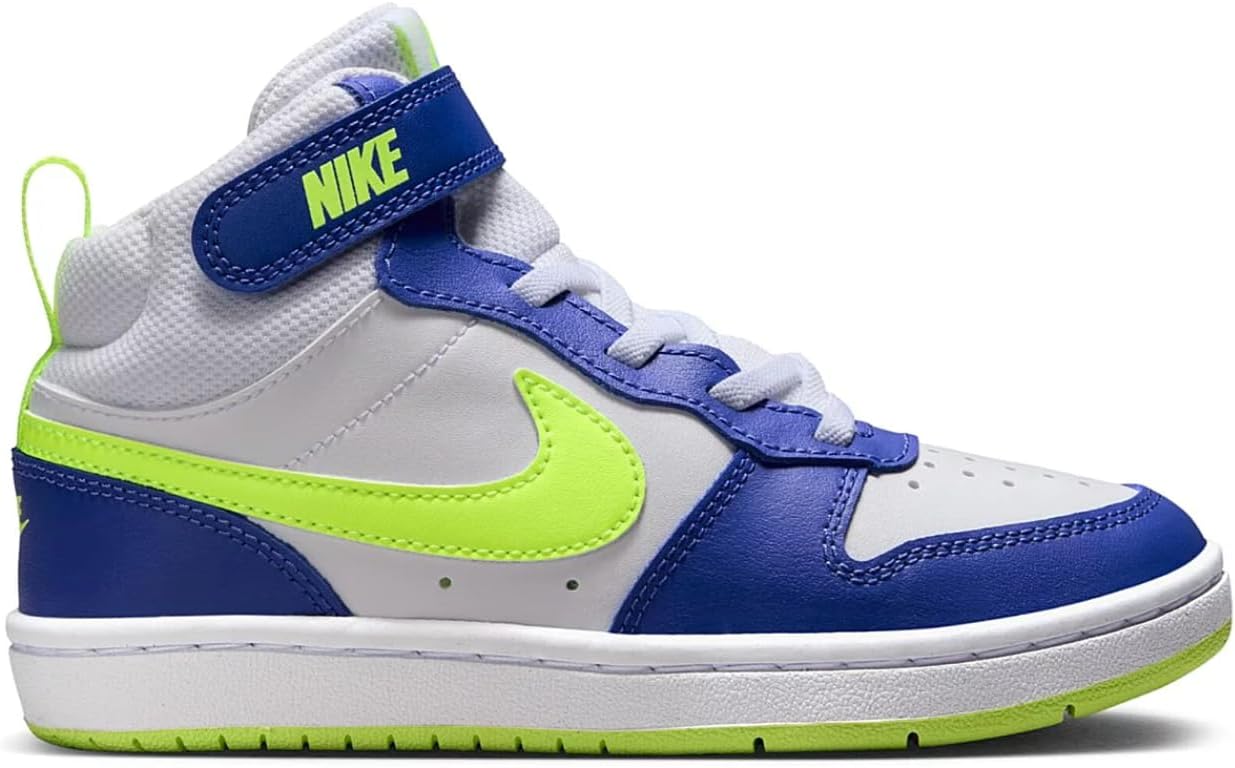 

Кроссовки Nike Boy's Court Borough Mid 2 Ps, белый/синий
