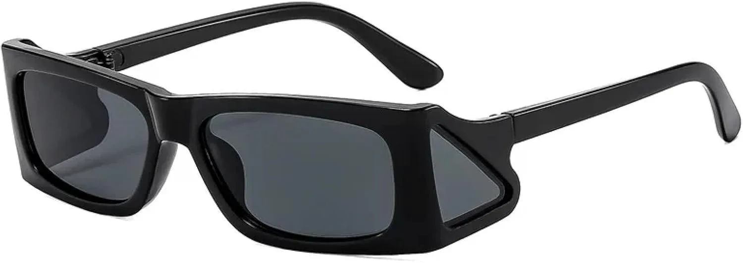 

Винтажные солнцезащитные очки в стиле ретро, ​​модные разноцветные очки в стиле панк для женщин и мужчин, защита от ультрафиолета UV400 HHZZYVY, Black-black