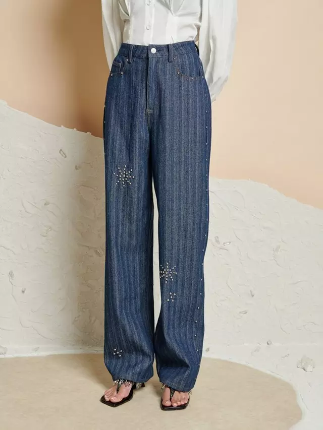

Джинсы GHOSPELL Blakely Stud Denim, синий