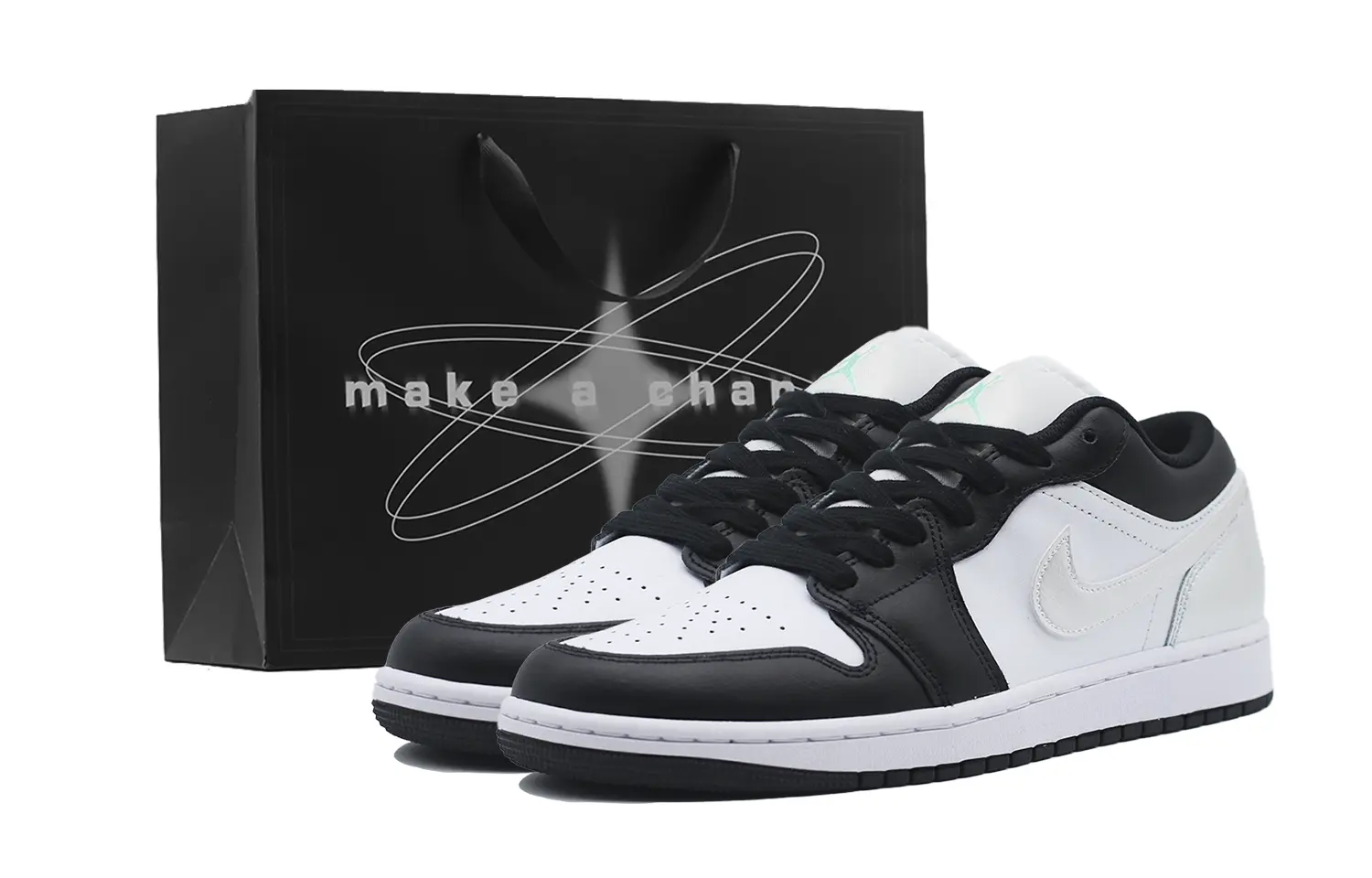 

Баскетбольные кроссовки Air 1 Moonshadow с радугой, прочные, дышащие, винтажные, низкие, мужские, черно-серебристые Jordan, Black Silver