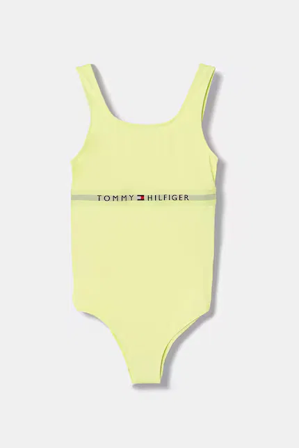 Купальник цельный с квадратным декольте Tommy Hilfiger, зеленый