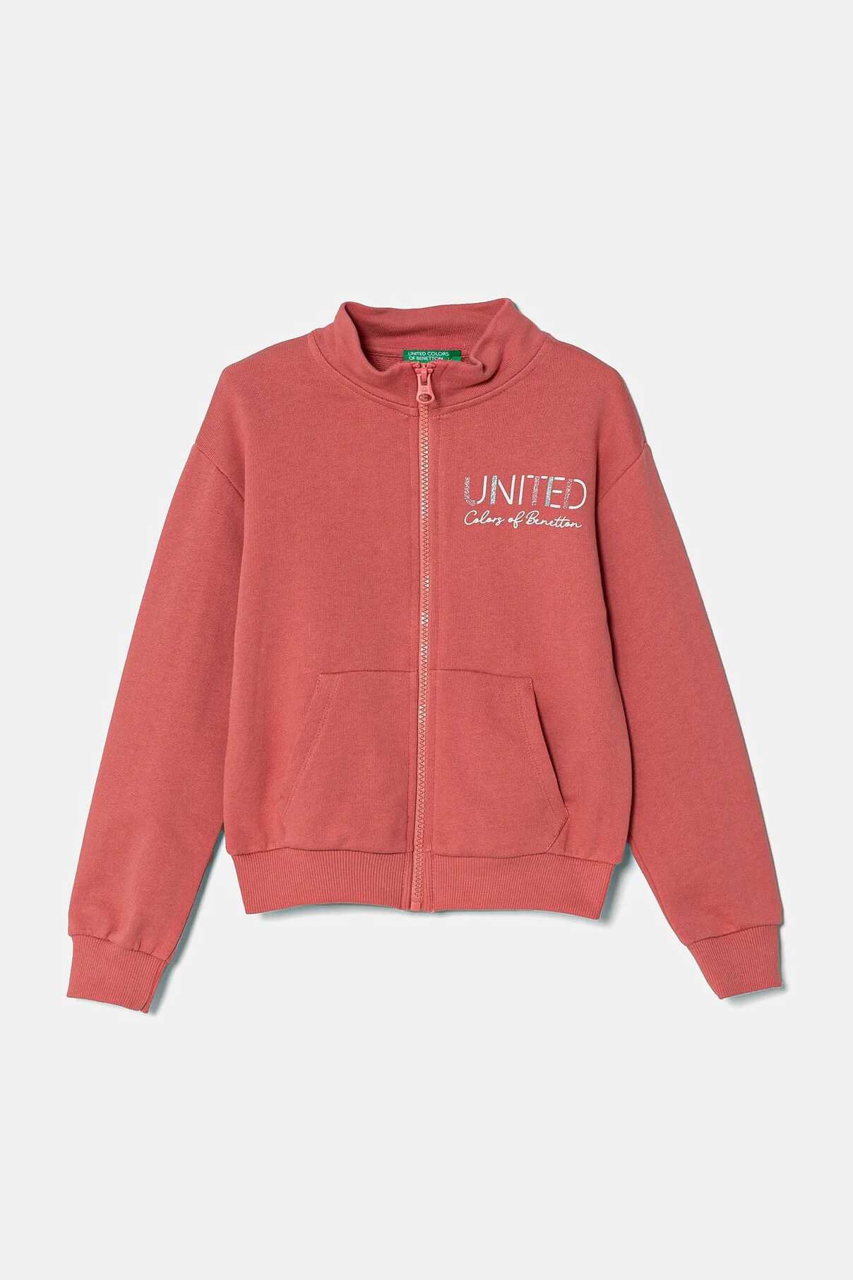 

Детская хлопковая толстовка United Colors Of Benetton, розовый