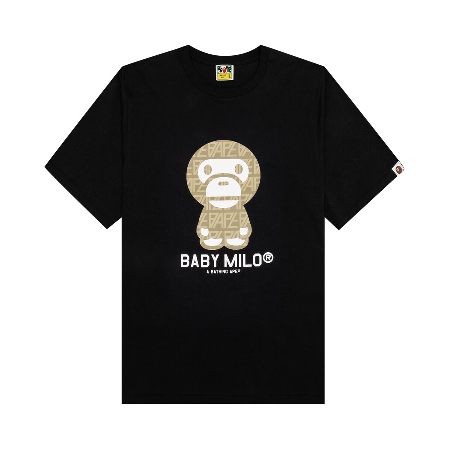 

Футболка Baby Milo с логотипом BAPE, цвет Черный/Бежевый