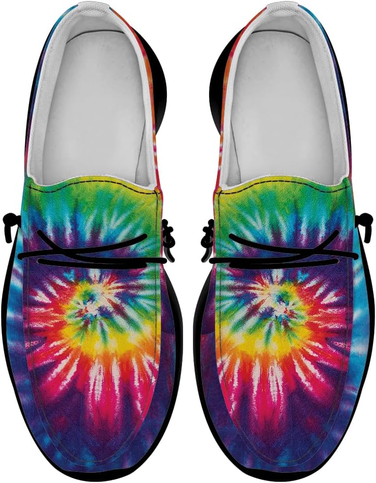 

Лоферы Quorax для женщин и мужчин, с эффектом тай-дай, удобные слипоны, повседневная обувь для прогулок, подарок для мужчин и женщин, зеленый/оранжевый