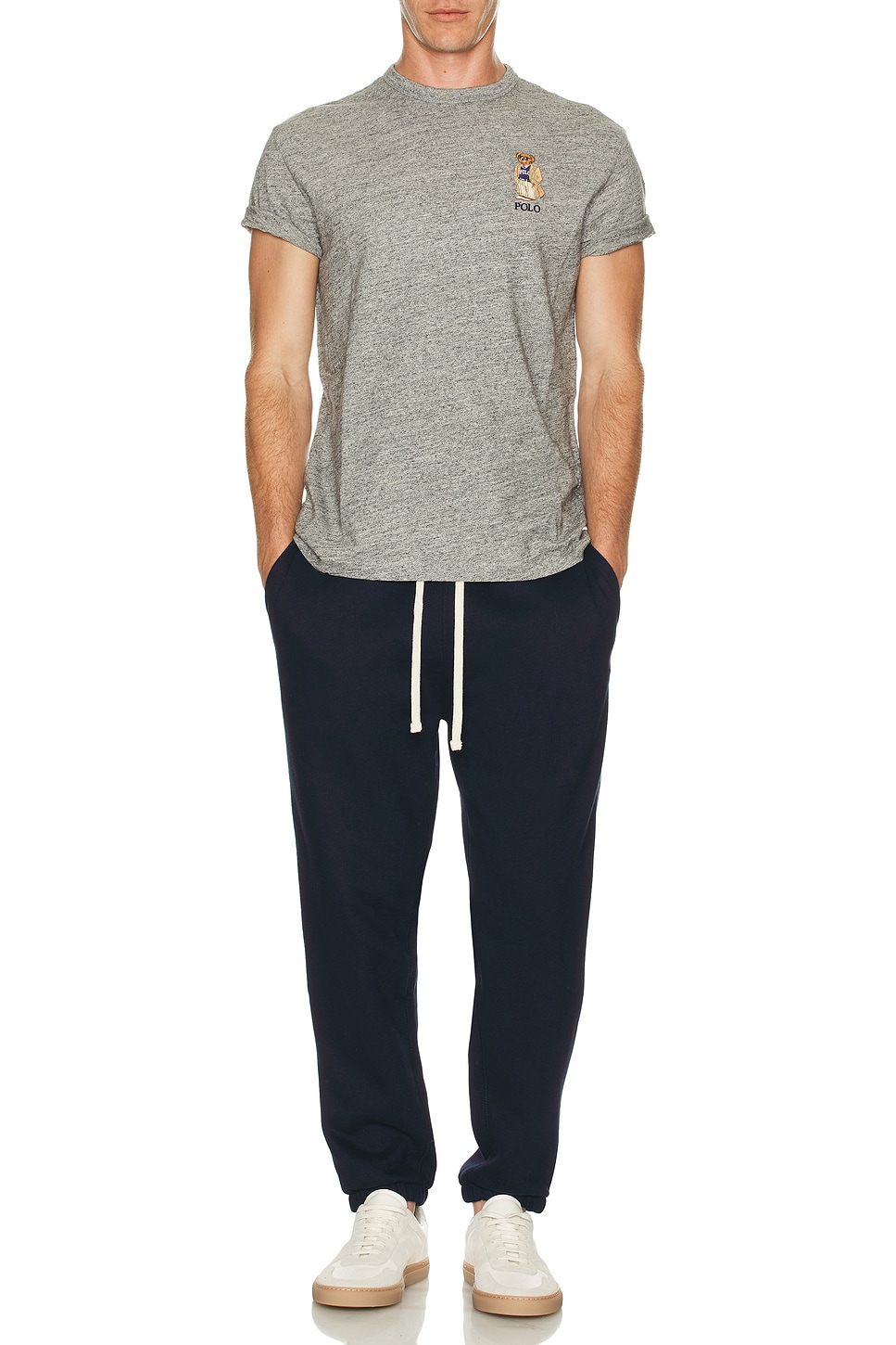 

Тяжелая хлопковая футболка с принтом медведя Novelty Bear Polo Ralph Lauren, Heather Grey