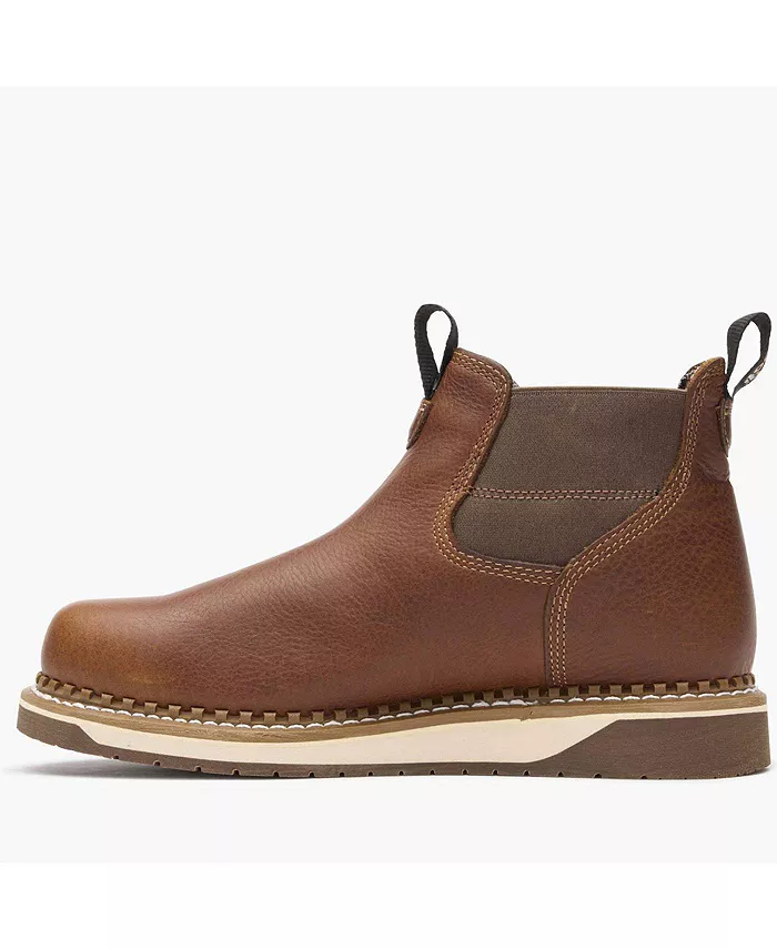 Мужские водонепроницаемые рабочие ботинки Chelsea AMP LT Wedge Georgia Boot, коричневый — фото 4