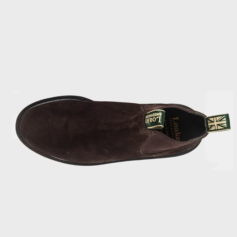 Мужские ботинки Loake McCauley Chelsea, тёмно-коричневая замша — фото 2