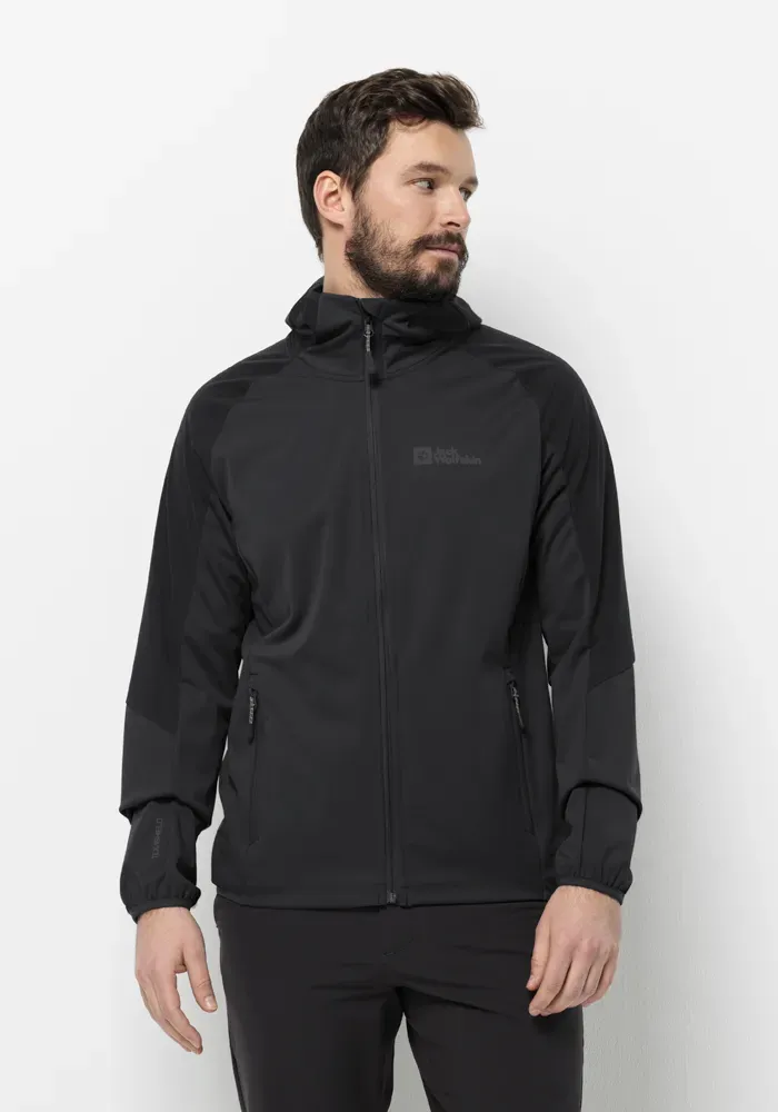 

Куртка из софтшелла Jack Wolfskin "FELDBERG HOODY M", с капюшоном, цвет Phantom