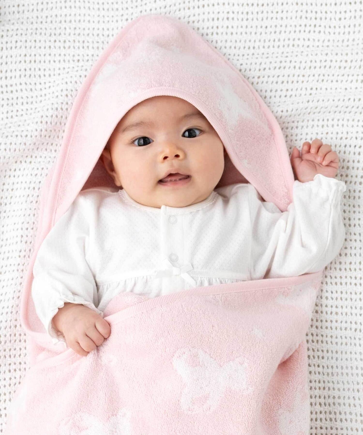 Жаккардовая пеленка Pile Bear Fillot de bebe reduction, Pink
