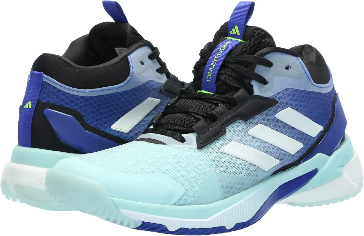 Мужские кроссовки Adidas Crazyflight 5 Mid Top для зала, металлик/синий — фото 4
