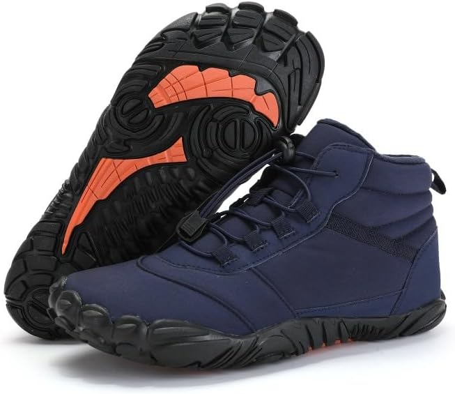 

Мужские зимние ботинки с теплым мехом, обувь, водонепроницаемые ботинки для улицы, противоскользящие зимние кроссовки, минималистичный стиль Soft Time Toy, синий