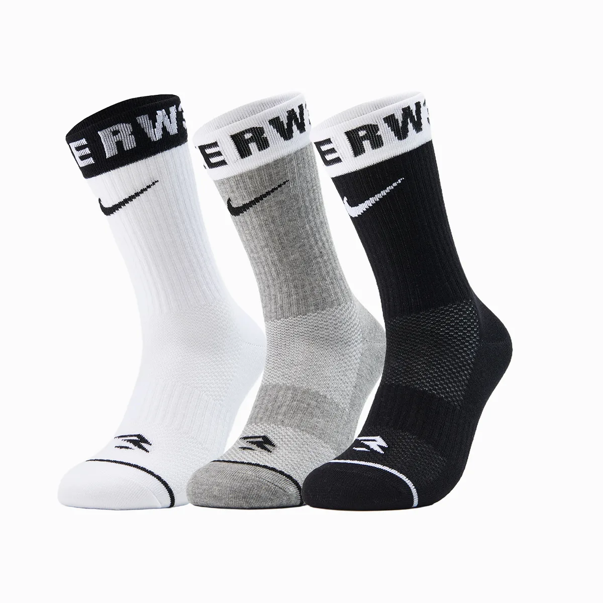 Носки 3Brand 3 пары для подростков Nike, черный-черный — фото 3