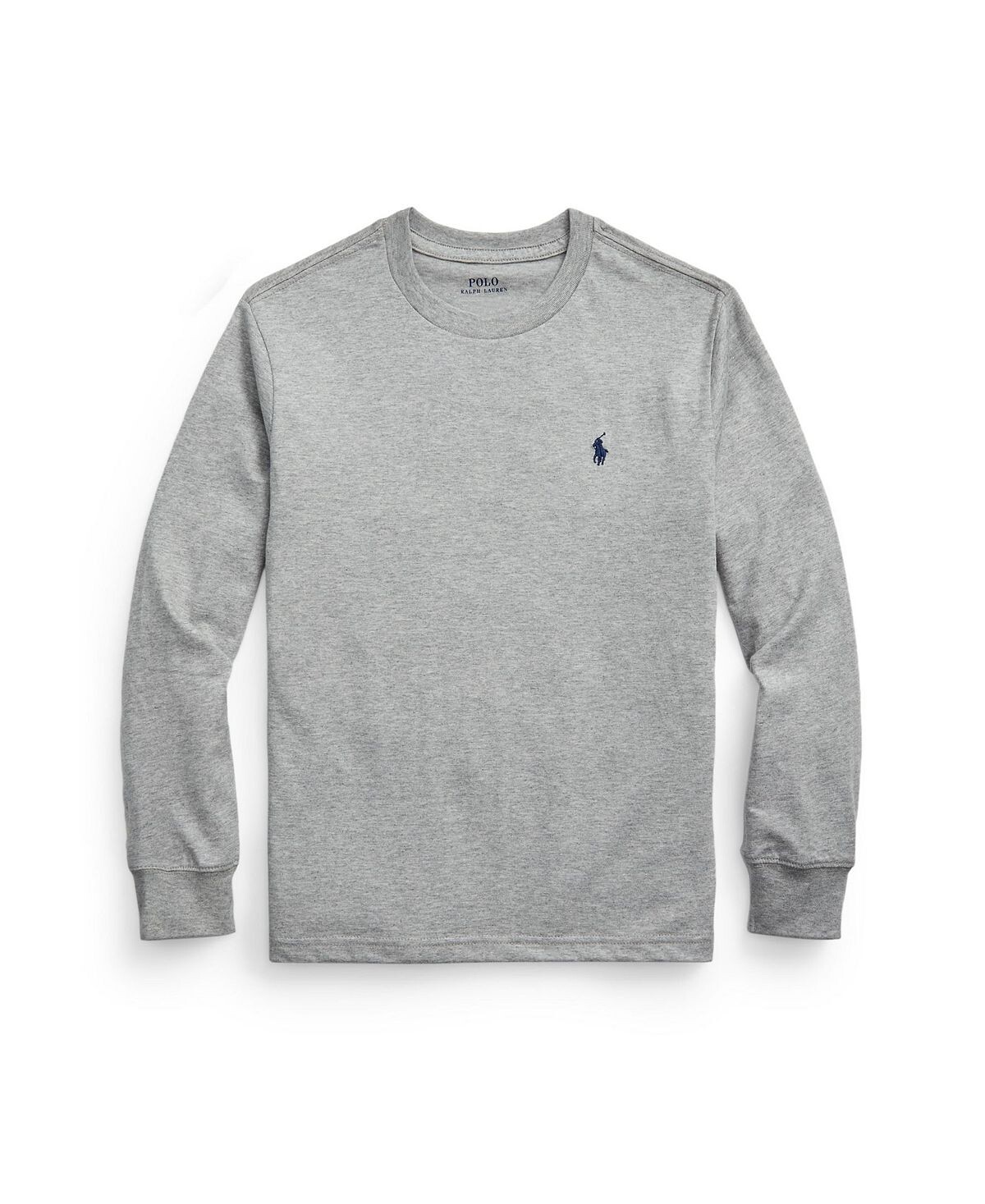 

Лонгслив с длинными рукавами из хлопкового джерси Big Boys Polo Ralph Lauren, серый