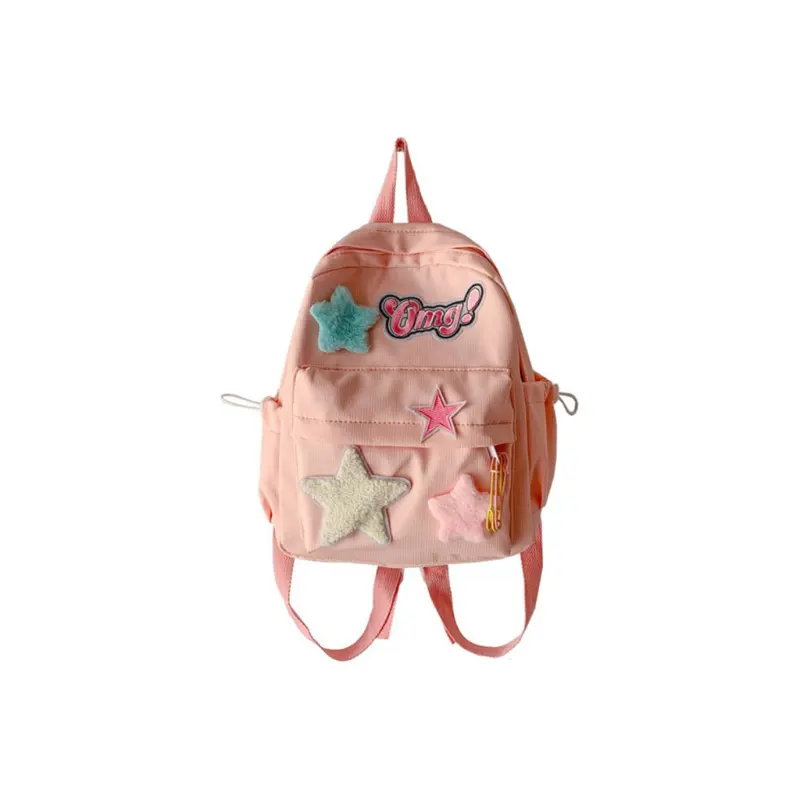 

NOMK Женский рюкзак из технической ткани желтый, Pink (Comes with Charm)