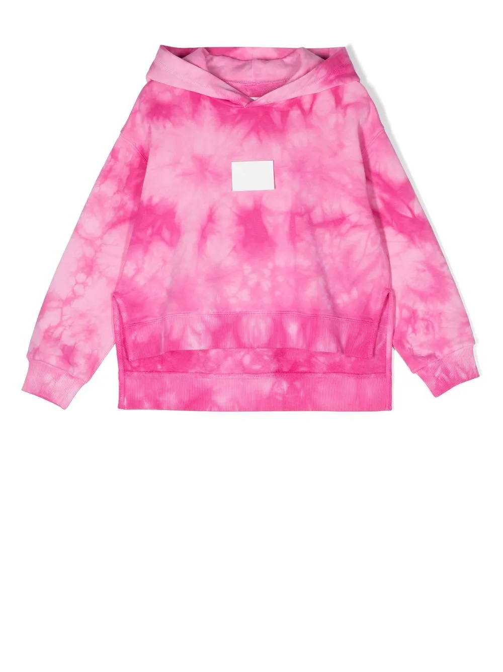 

Худи с принтом тай-дай и нашивкой-логотипом MM6 Maison Margiela Kids, розовый