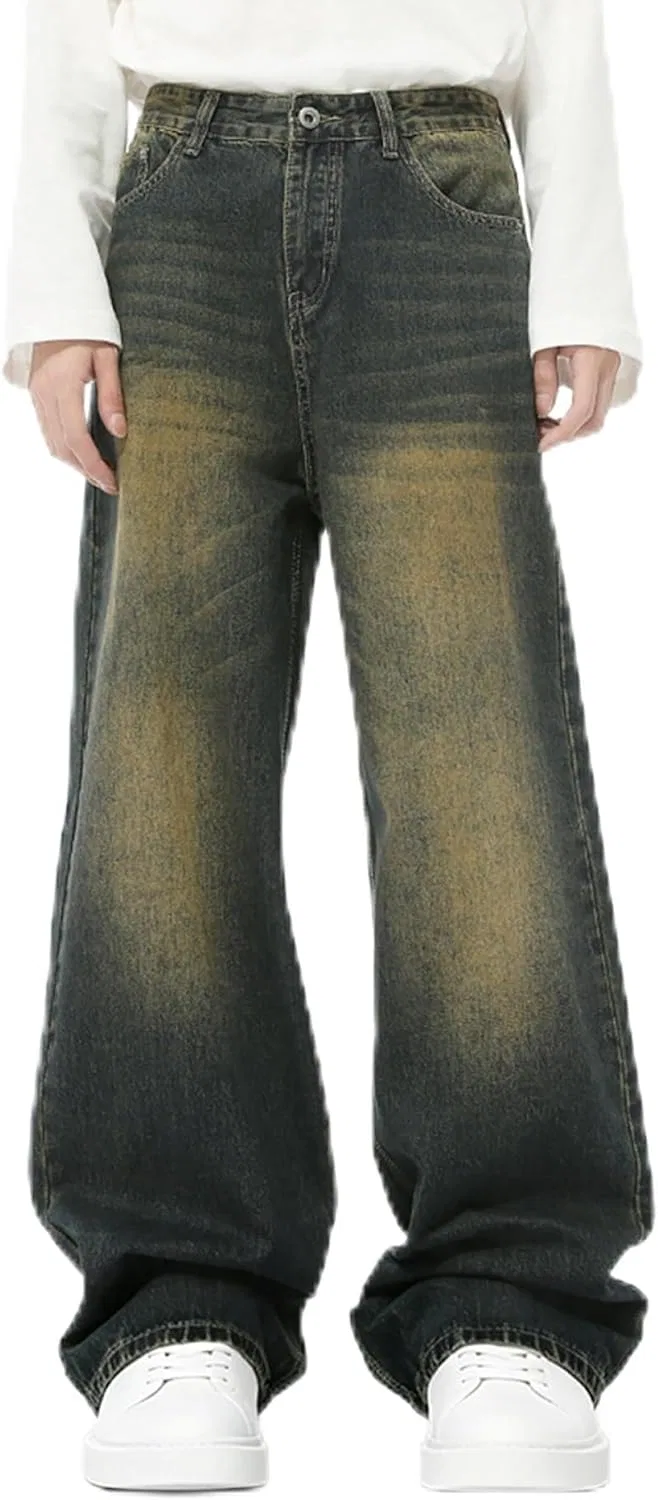 Джинсы свободные, Vintage Blue, Men's Baggy Jeans Y2k