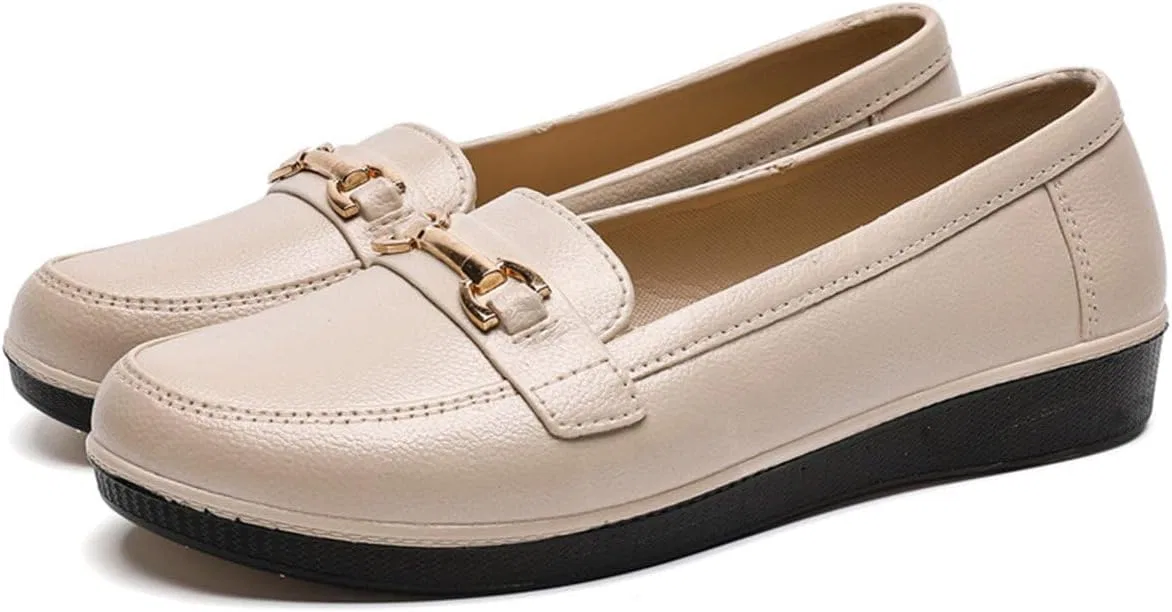 Лоферы женские, Beige — фото 3