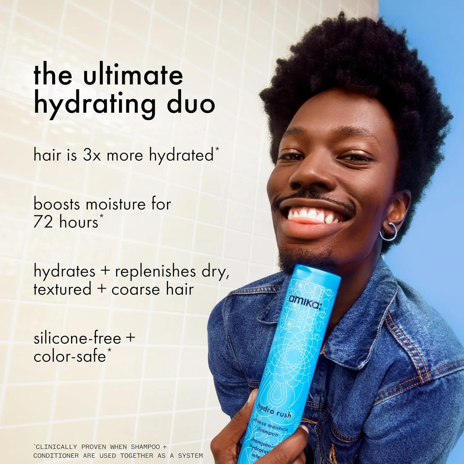 Кондиционер для интенсивного увлажнения Amika Hydro Rush с гиалуроновой кислотой 260.82 г (1 шт.) — фото 2