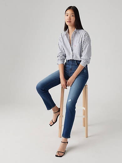 

724 Прямые женские джинсы с высокой посадкой Levi's, цвет Know When - Dark Wash
